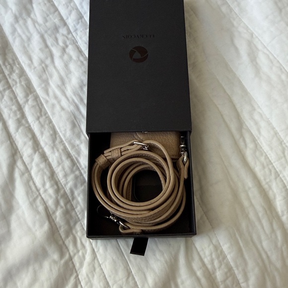 Tan Leather Cross Body I Phone 15pro Case with Strap AND a Clear phone case. - Picture 4 of 9